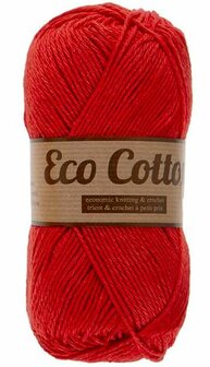 Garen Eco katoen rood 90% katoen/10% polyester