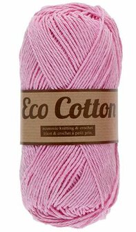 Garen Eco katoen roze 90% katoen/10% polyester