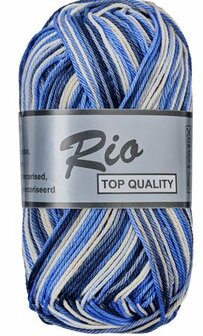 Garen Rio gemerceriseerd katoen marineblauw gem&ecirc;leerd 100% katoen