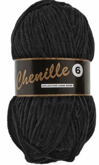 001 Zwart - Chenille 6 